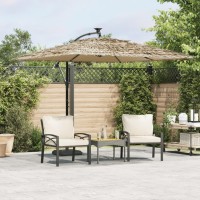 vidaXL Garden Parasol with Steel Pole Brown 105.9