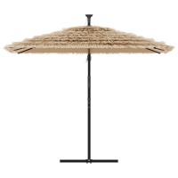 vidaXL Garden Parasol with Steel Pole Brown 105.9