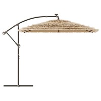 vidaXL Garden Parasol with Steel Pole Brown 105.9