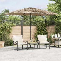 vidaXL Garden Parasol with Steel Pole Brown 118.1