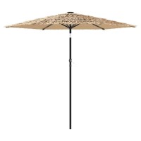 vidaXL Garden Parasol with Steel Pole Brown 105.5