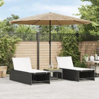 vidaXL Garden Parasol with Steel Pole Brown 127.6