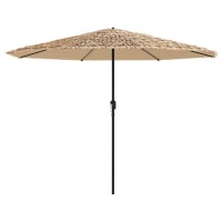 vidaXL Garden Parasol with Steel Pole Brown 127.6