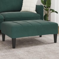 vidaXL Footstool Dark Green 30.3