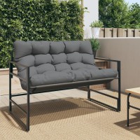 vidaXL Patio Bench with Cushion Anthracite 44.5