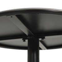 vidaXL Patio Table Round Black 脴23.6