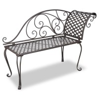 Vidaxl Patio Chaise Lounge 50.4 Steel Antique Brown