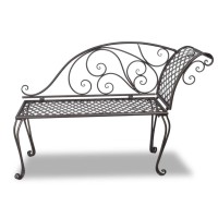 Vidaxl Patio Chaise Lounge 50.4 Steel Antique Brown