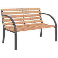 Vidaxl Patio Bench 47.2 Wood And Iron