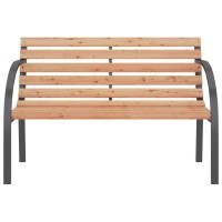 Vidaxl Patio Bench 47.2 Wood And Iron