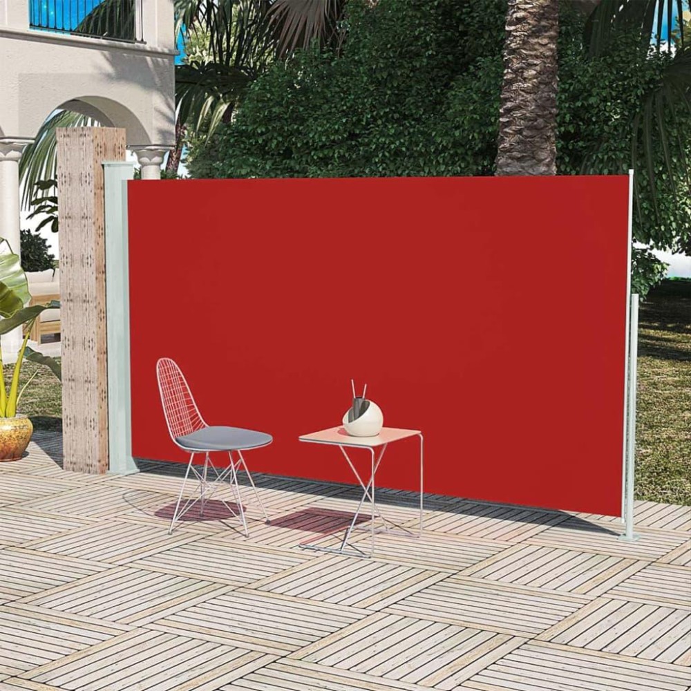 vidaXL Patio Terrace Side Awning Red 5'2