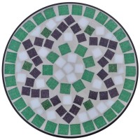 Vidaxl Mosaic Side Table Plant Table Green White
