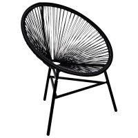 Oneverybaby Garden Moon Chair Poly Rattan Black