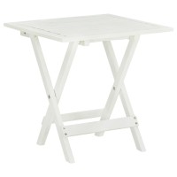 Vidaxl Bistro Table White 18.1X18.1X18.5 Solid Acacia Wood