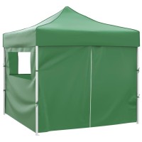 vidaXL Green Foldable Tent 9.8'x9.8' with 4 Walls