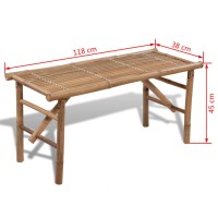 vidaXL Folding Patio Bench 46.5