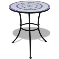 Vidaxl Bistro Table Blue And White 23.6 Mosaic