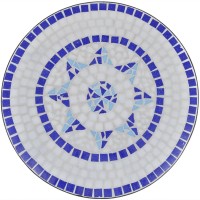 Vidaxl Bistro Table Blue And White 23.6 Mosaic