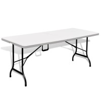 vidaXL Folding Patio Table White 70.9