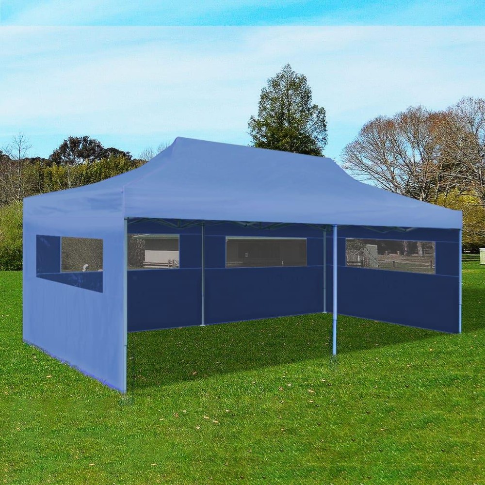 vidaXL Blue Foldable Pop-up Party Tent 9.8'x19.7'