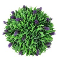 Set of 2 Artificial Boxwood Ball with Lavender 11.8