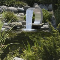Garden Waterfall Pool Fountain Stainless Steel 17.7