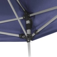 vidaXL Hexagonal Pop-Up Marquee with 6 Sidewalls Dark Blue 11.8'x10.2'