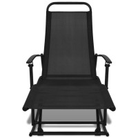 Vidaxl Patio Rocking Chair Steel And Textilene Black