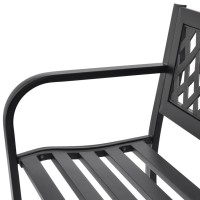 Vidaxl Patio Bench 46.5 Steel Black