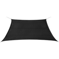 vidaXL Sunshade Sail HDPE Square 11.8'x11.8' Anthracite