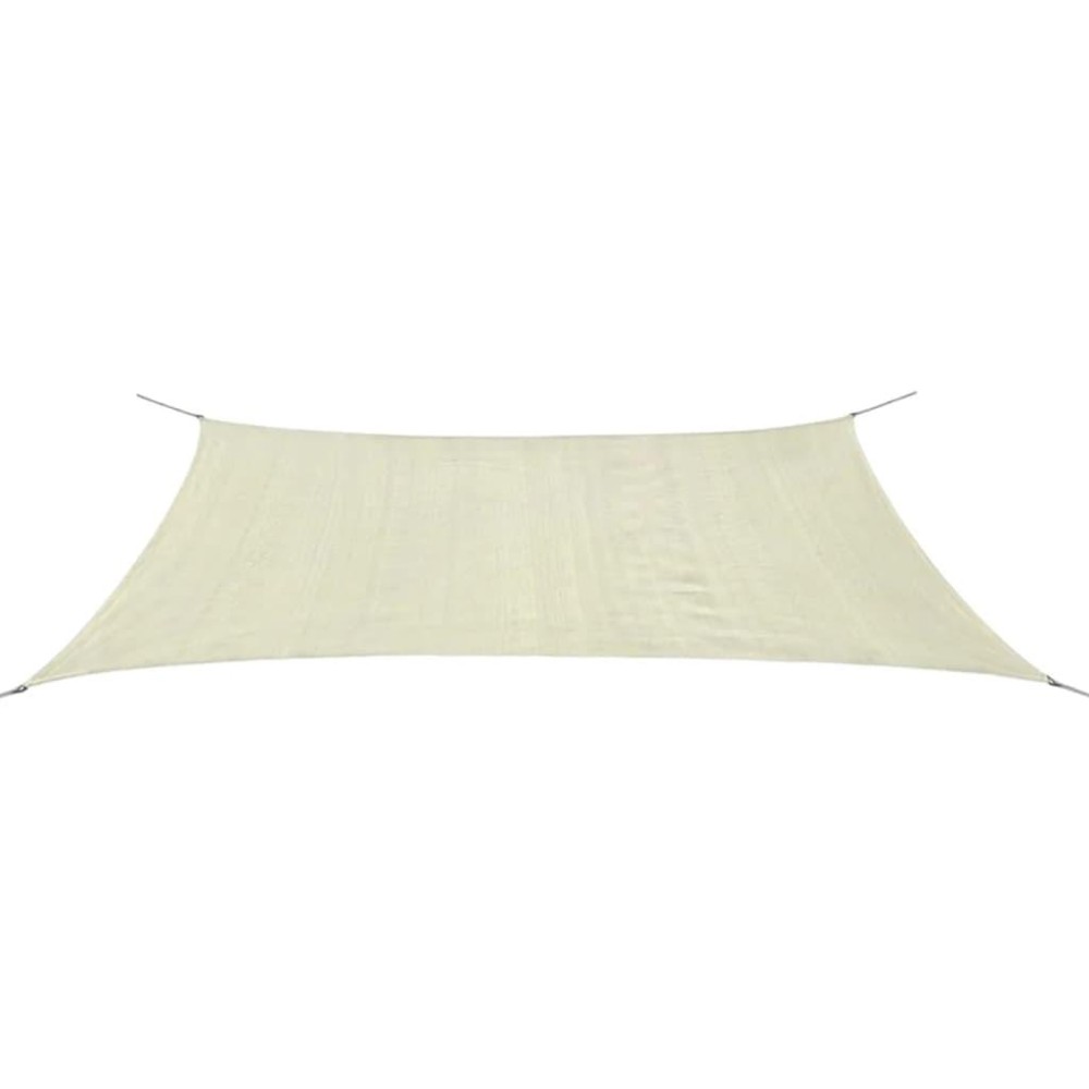 vidaXL Sunshade Sail HDPE Rectangular 13.1'x19.7' Cream