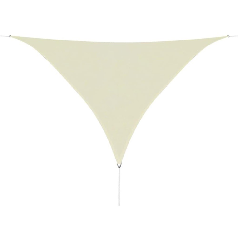 vidaXL Sunshade Sail HDPE Triangular 11.8'x11.8'x11.8' Cream