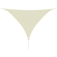 vidaXL Sunshade Sail HDPE Triangular 11.8'x11.8'x11.8' Cream