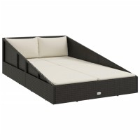 Vidaxl Patio Bed Black 79.1X54.7 Poly Rattan