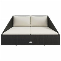 Vidaxl Patio Bed Black 79.1X54.7 Poly Rattan