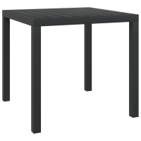 Vidaxl Patio Table Black 31.5X31.5X29.1 Aluminum And Wpc