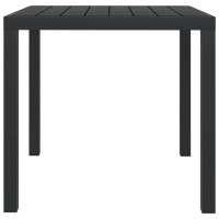 Vidaxl Patio Table Black 31.5X31.5X29.1 Aluminum And Wpc
