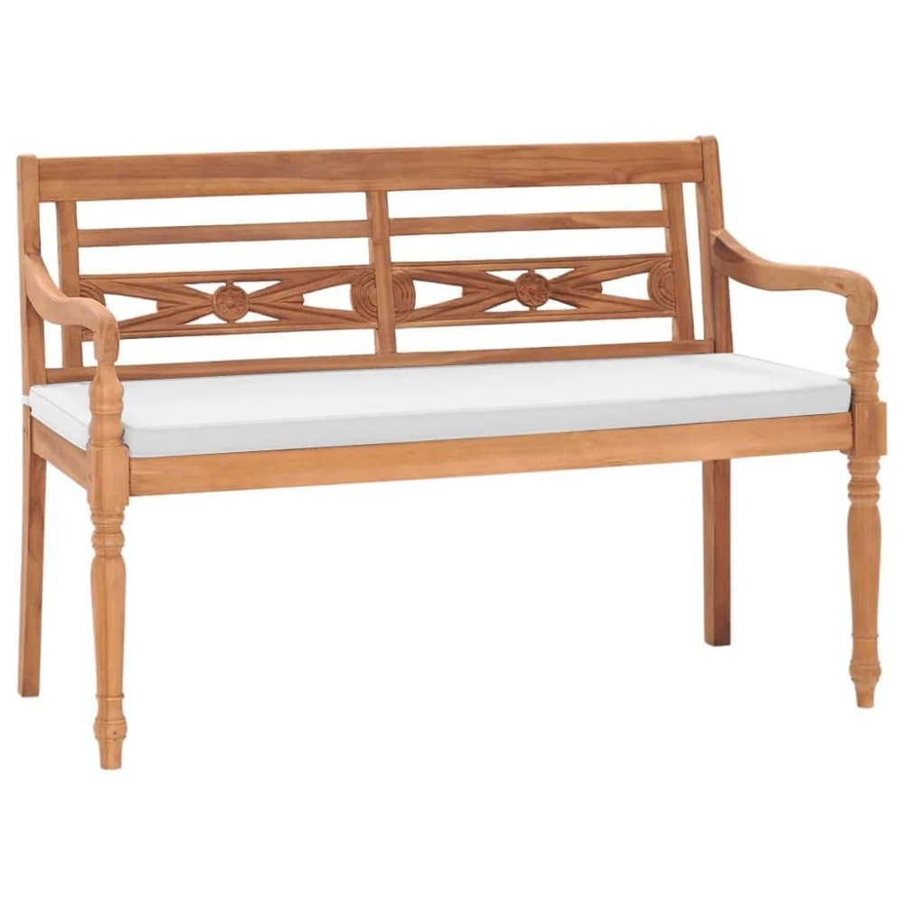 Vidaxl Batavia Bench With Cushions 47.2 Teak