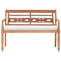 Vidaxl Batavia Bench With Cushions 47.2 Teak