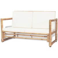 Vidaxl 4 Piece Patio Lounge Set With Cushions Bamboo