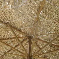 vidaXL Bamboo Parasol with Banana Leaf Roof 82.7