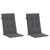 vidaXL Garden Highback Chair Cushions 2 pcs Anthracite 47.2