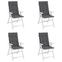 vidaXL Garden Highback Chair Cushions 4 pcs Anthracite 47.2