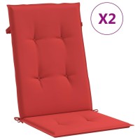 Vidaxl Garden Chair Cushions 2 Pcs Red 47.2X19.7X1.2