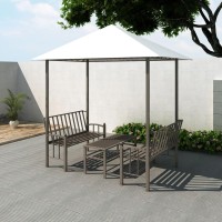 vidaXL Garden Pavilion with Table and Benches 8.2'x4.9'x7.9'