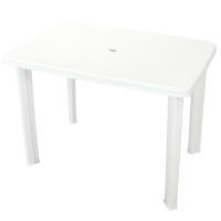 Vidaxl Patio Table White 39.8X26.8X28.3 Plastic