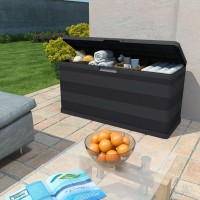 Vidaxl Patio Storage Box Black 46.1X17.7X22