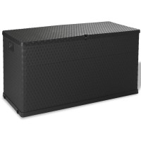 Vidaxl Patio Storage Box Anthracite 47.2X22X24.8 Pp Rattan
