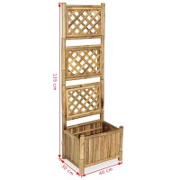 vidaXL Garden Raised Bed with Trellis Bamboo 15.7