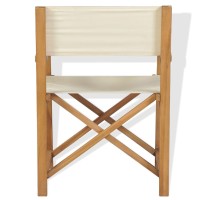 Vidaxl Folding Director'S Chair Solid Teak Wood